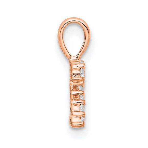 Kazi Luxury 14k Rose Gold Diamond Number 2 Pendant